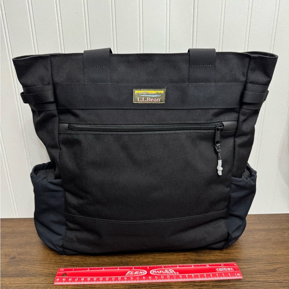 L.L. Bean Black Bag with Durable Nylon and Spacious Design